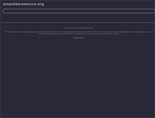 Tablet Screenshot of amputeeresource.org